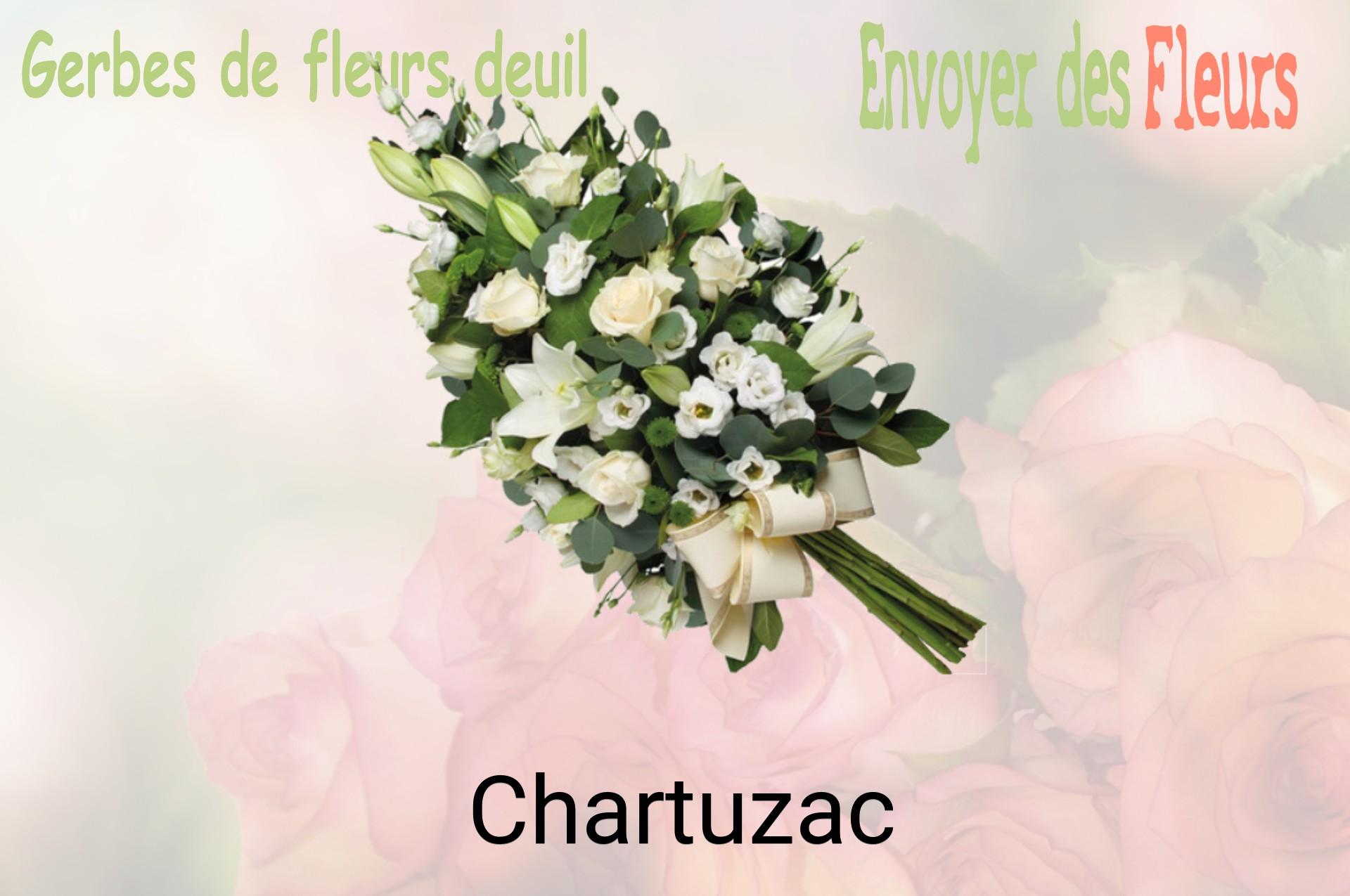 Gerbe de fleurs de deuil livrée à Chartuzac